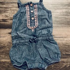 Baby girls denim jumpsuit